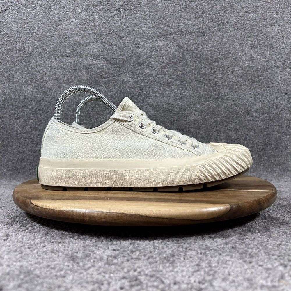 P.F. Flyers Grounder Lo Women’s Size 7.5 White Cream Canvas Athletic Shoes Used